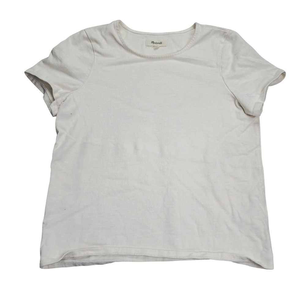 Madewell T-Shirt Womens XS White Excellent Cotton Short Sleeve Crewneck Basic